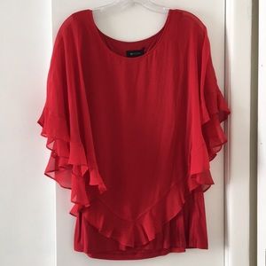 Sheer poncho blouse